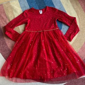 Hanna Andersson Red Dress with Gold Accents